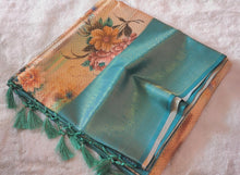 Load image into Gallery viewer, Softy silk Banarasi with digital print