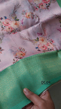Load image into Gallery viewer, Softy silk Banarasi with digital print