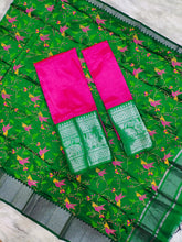 Load image into Gallery viewer, Mangalagiri Exclusive Pattu Kanchi Border Digital Printed Voni Lehanga Sets