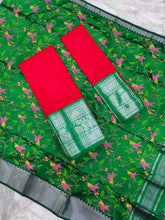 Load image into Gallery viewer, Mangalagiri Exclusive Pattu Kanchi Border Digital Printed Voni Lehanga Sets