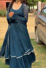 Load image into Gallery viewer, Georgette full sleeve anarkali gown