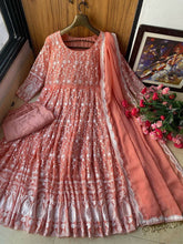 Load image into Gallery viewer, NEW DESIGNER EMBROIDERED ANARKALI GOWN