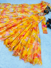 Load image into Gallery viewer, Yellow Organza Anarkali Gown
