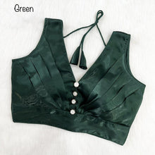 Load image into Gallery viewer, NEW Ruffle SILK PLEATED DESINGER BLOUSE