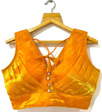 Load image into Gallery viewer, NEW Ruffle SILK PLEATED DESINGER BLOUSE