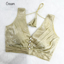 Load image into Gallery viewer, NEW Ruffle SILK PLEATED DESINGER BLOUSE*