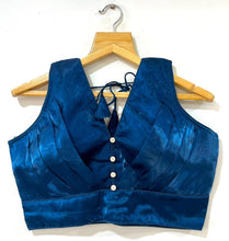 Load image into Gallery viewer, NEW Ruffle SILK PLEATED DESINGER BLOUSE*