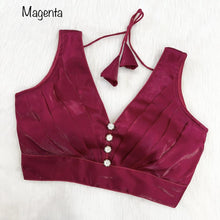 Load image into Gallery viewer, NEW Ruffle SILK PLEATED DESINGER BLOUSE