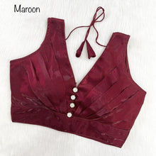 Load image into Gallery viewer, NEW Ruffle SILK PLEATED DESINGER BLOUSE