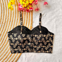 Load image into Gallery viewer, Spaghetti Bridal Dola Foil Work blouse