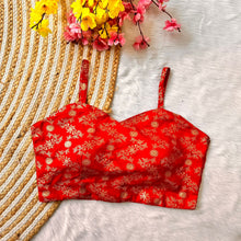 Load image into Gallery viewer, Spaghetti Bridal Dola Foil Work blouse