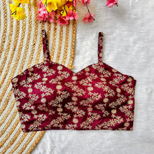 Load image into Gallery viewer, Spaghetti Bridal Dola Foil Work blouse