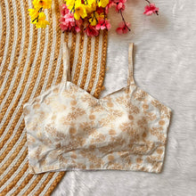 Load image into Gallery viewer, Spaghetti Bridal Dola Foil Work blouse