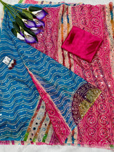 Load image into Gallery viewer, Zareen khan Bhandini leheriya saree