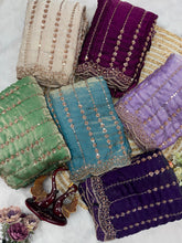 Load image into Gallery viewer, Space silk designer party wear sequence border sarees