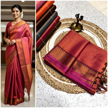 Load image into Gallery viewer, Tissue Linen Silk Sarees - Sheetal Fashionzz