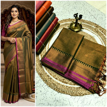Load image into Gallery viewer, Tissue Linen Silk Sarees - Sheetal Fashionzz