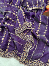 Load image into Gallery viewer, Space silk designer party wear sequence border sarees