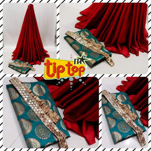 Load image into Gallery viewer, SATIN SAREE WITH DESIGNER BLOUSE* - Sheetal Fashionzz