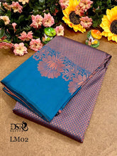 Load image into Gallery viewer, DSR-Banarasi Mugal Floral Kanchi Semi Silk Sarees - Sheetal Fashionzz