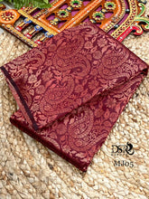 Load image into Gallery viewer, Dsr ERAGAI POLE
Kanchi semi silk bridal saree with all over copper zari jaquards - Sheetal Fashionzz