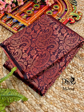 Load image into Gallery viewer, Dsr ERAGAI POLE
Kanchi semi silk bridal saree with all over copper zari jaquards - Sheetal Fashionzz