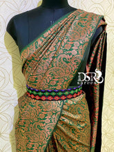 Load image into Gallery viewer, Dsr ERAGAI POLE
Kanchi semi silk bridal saree with all over copper zari jaquards - Sheetal Fashionzz