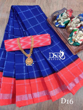 Load image into Gallery viewer, DSR-DD silver Sungudi Sarees with silver stripes - Sheetal Fashionzz