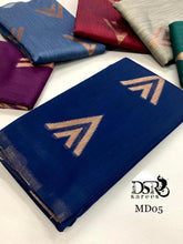 Load image into Gallery viewer, Dsr Modal saree with allover copper gicha buttis - Sheetal Fashionzz