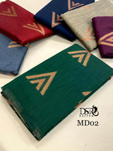 Load image into Gallery viewer, Dsr Modal saree with allover copper gicha buttis - Sheetal Fashionzz