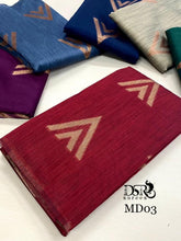 Load image into Gallery viewer, Dsr Modal saree with allover copper gicha buttis - Sheetal Fashionzz