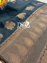 Load image into Gallery viewer, Dsr Modal saree with allover copper gicha buttis - Sheetal Fashionzz