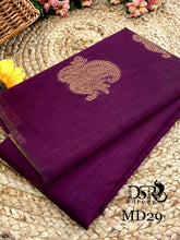 Load image into Gallery viewer, Dsr Modal saree with allover copper gicha buttis - Sheetal Fashionzz