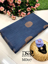 Load image into Gallery viewer, Dsr Modal saree with allover copper gicha buttis - Sheetal Fashionzz