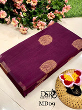 Load image into Gallery viewer, Dsr Modal saree with allover copper gicha buttis - Sheetal Fashionzz
