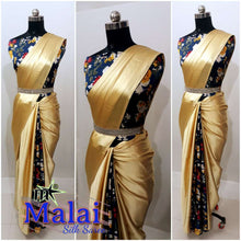 Load image into Gallery viewer, SATIN SILK DESIGNER SAREE WITH IMPORTED DESIGNER BLOUSE - Sheetal Fashionzz