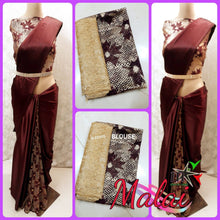 Load image into Gallery viewer, SATIN SILK DESIGNER SAREE WITH IMPORTED DESIGNER BLOUSE - Sheetal Fashionzz