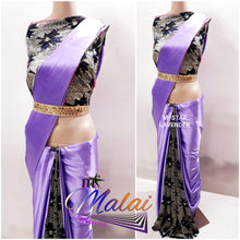Load image into Gallery viewer, SATIN SILK DESIGNER SAREE WITH IMPORTED DESIGNER BLOUSE - Sheetal Fashionzz