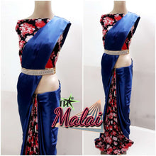 Load image into Gallery viewer, SATIN SILK DESIGNER SAREE WITH IMPORTED DESIGNER BLOUSE - Sheetal Fashionzz