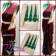 Load image into Gallery viewer, SATIN SILK DESIGNER SAREE WITH IMPORTED DESIGNER BLOUSE - Sheetal Fashionzz