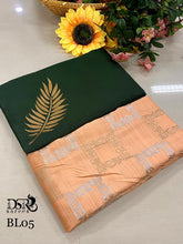 Load image into Gallery viewer, DSR-Kanchi Soft Silk Big Leaf Butta Sarees - Sheetal Fashionzz