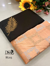 Load image into Gallery viewer, DSR-Kanchi Soft Silk Big Leaf Butta Sarees - Sheetal Fashionzz