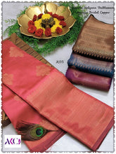 Load image into Gallery viewer, Akc Sarees Kanchi Kalyana Vaibhavam Copper series Bridal Antique pattu - Sheetal Fashionzz