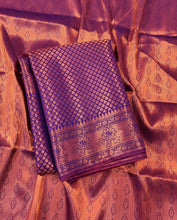 Load image into Gallery viewer, Copper Zari Soft Silk Sarees - Sheetal Fashionzz