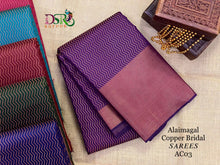 Load image into Gallery viewer, Dsr Alaimagal Bridal Copper Tissue Soft Silk Sarees - Sheetal Fashionzz