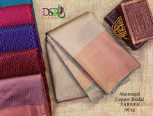 Load image into Gallery viewer, Dsr Alaimagal Bridal Copper Tissue Soft Silk Sarees - Sheetal Fashionzz
