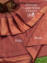 Load image into Gallery viewer, Dsr Alaimagal Bridal Copper Tissue Soft Silk Sarees - Sheetal Fashionzz