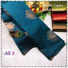 Load image into Gallery viewer, Akc Sarees Kanchi Bridal Copper Pattu - Sheetal Fashionzz