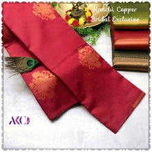 Load image into Gallery viewer, Akc Sarees Kanchi Bridal Copper Pattu - Sheetal Fashionzz