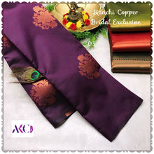 Load image into Gallery viewer, Akc Sarees Kanchi Bridal Copper Pattu - Sheetal Fashionzz